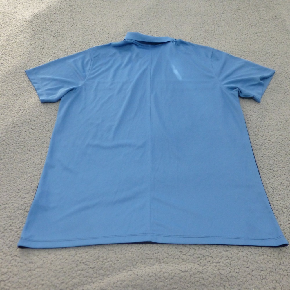 Nike Shirt Mens Large Golf Polo Dri Fit Blue Stripe Short Sleeve Collared - Picture 2 of 12